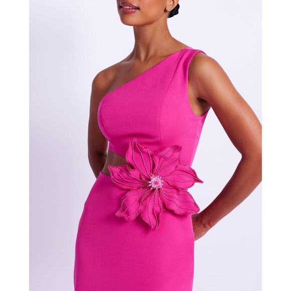 NWT PatBO FLOWER APPLIQUE MIDI DRESS SIZE US 4 $825 - Picture 3 of 13